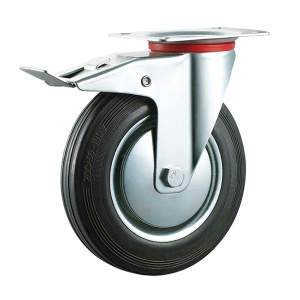 Промышленное колесо C-3302-SLS-F18 поворотное, с тормозом, г/п 100 кг EURO-LIFT 00018522