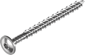 Шурупы с низкой полукруглой головкой с фланцем ART 9811 WS двухзаходная резьба разной высоты, звездообразный шлиц TX (TORX)