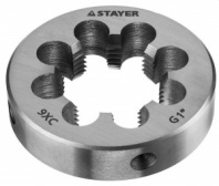 Плашка круглая ручная  MASTER  сталь 9ХС для трубной резьбы G 1`` Stayer 28029-1