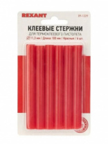 Клеевые стержни в блистере (6 шт; 11х100 мм; красные) REXANT 09-1229