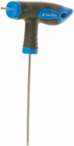 Т-образный 6-гранный ключ с шаром и прорезиненной рукояткой ROCKFORCE H2x75мм RF-76502G
