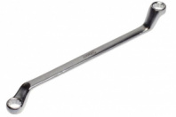 Гаечный двухсторонний накидной ключ Cr-v, матовая полировка, 24x27 мм РемоКолор 43-3-224