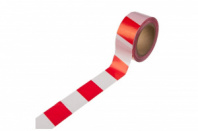 Сигнальная лента ЗУБР Мастер цвет красно-белый, 75мм х 200м 12240-75-200