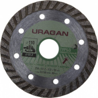 Алмазный отрезной диск Uragan Турбо для УШМ 110x22.2 мм 909-12131-110