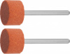 Шлифовальный абразивный круг Зубр на шпильке P 120 d 15x10x3.2 мм L 45 мм 2 шт. 35910
