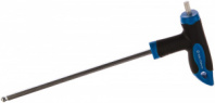 Т-образный 6-гранный ключ с шаром и прорезиненной рукояткой ROCKFORCE H5x150мм RF-76505G