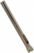 Сверло алмазное по керамической плитке и стеклу (6 мм, цилиндрический хвостовик) SPARTA 728065