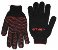 Трикотажные утепленные перчатки ЗУБР МАСТЕР, размер L-XL, 11462-H10