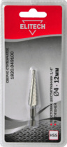 Сверло ступенчатое (4-12 мм; 9 ступеней; HSS; 1/4HEX) Elitech 1820.049100