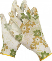 Садовые перчатки GRINDA, размер S, прозрачное PU покрытие, 13 класс вязки 11293-S