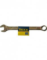Комбинированный гаечный ключ DEXX желтый цинк 8 мм 27017-08