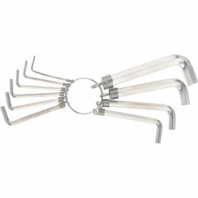 Набор имбусовых ключей HEX,1,5–10 мм, CrV, 10шт., никелированный, на кольце SPARTA 112685