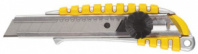 Усиленный технический нож с металлическим корпусом с резиновыми вставками и вращающимся прижимом, 18 мм FIT IT 10257