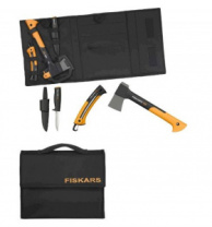 Набор Fiskars топор X7, нож 125860+пила 123870, сумка 129039