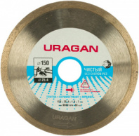 Алмазный отрезной диск Uragan сплошной для электроплиткореза 150x25.4 мм 909-12172-150