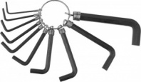 Набор имбусовых ключей Dexx оксидированные на кольце HEX 10 шт. 27403-H10