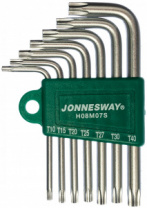 Комплект угловых ключей Jonnesway TORX H08M07S