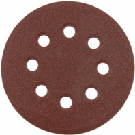 Шлифбумага круглая (125 мм; 8 отверстий; зерно 40; 5 шт.) для шлифмашин Sturm 9010-H125-040