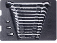Набор комбинированных ключей с трещоткой (ложемент, 15 предметов) KING TONY 9-10215MR