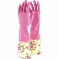 Хозяйственные латексные перчатки СИБРТЕХ, с манжетами, размер XL 67957