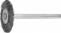 Радиальная щетка Зубр на шпильке из нержавеющей стали d 20x3.2 мм L 42 мм 35931