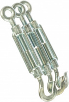 Талреп Зубр DIN 1480, крюк-кольцо, оцинкованный, кованая натяжная муфта, М14, ТФ5, 3 шт 4-304355-14