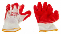 Садовые перчатки Зубр тонкие, с рельефным латексным покрытием, размер 8/M 11274-M