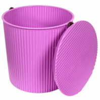 Фиолетовое ведро-стульчик с крышкой 10 л GRANDE 104