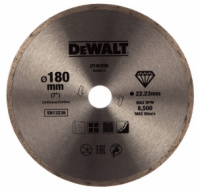 Алмазный круг сплошной по керамике 180х22.2 мм DEWALT DT40206