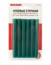 Клеевые стержни в блистере (6 шт; 11х100 мм; зеленые) REXANT 09-1228