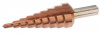 Сверло ступенчатое "ЭКСПЕРТ" Р6М5+ Co (4-39 мм, 14 ступеней, 113 мм, 3-х гранный хвостовик 10 мм) Зубр 29672-4-39-14