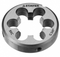 Плашка круглая ручная  MASTER  сталь 9ХС для трубной резьбы G 3/4`` Stayer 28029-3/4