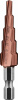 Сверло ступенчатое по сталям и цветным металлам КОБАЛЬТ (4-12 мм; 5 ступеней; Р6М5+Co) ЗУБР 29672-4-12-5_z01
